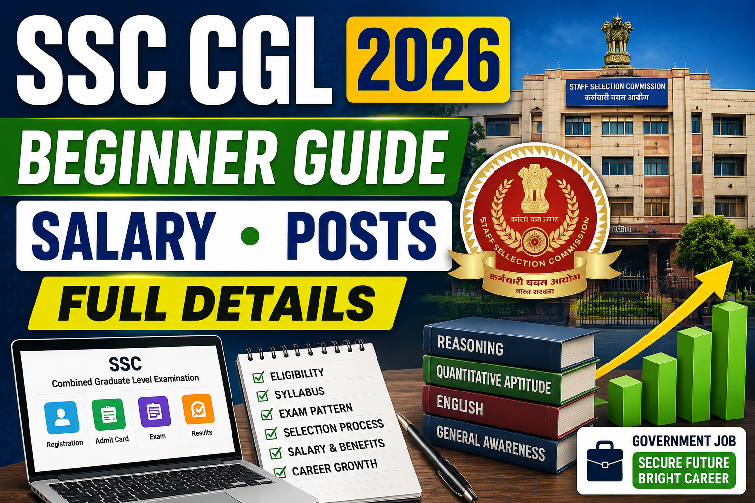 SSC CGL Exam 2026 Complete Beginner Guide Salary Posts Syllabus