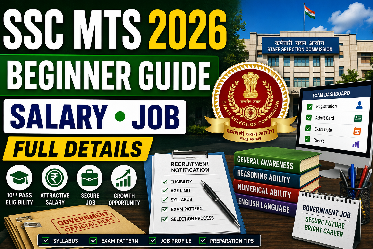 SSC MTS Exam 2026 Complete Guide Eligibility Salary Job Profile