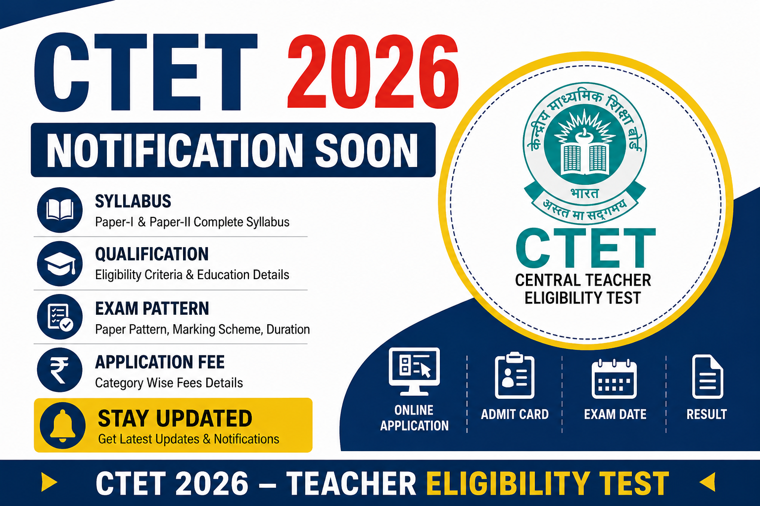 CTET September 2026 Online Form Eligibility and Exam Date
